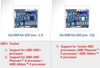 Gigabyte GA -890FXA-Ud5 revision 3.1